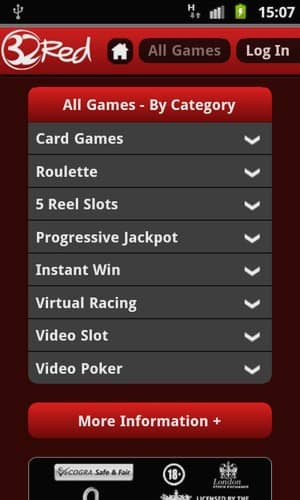 32Red Mobile Casino mobile Android Games Preview
